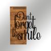 Elegant Decorative Wooden Wall Accessory, 47 x 58 cm | 100% Metal Frame (1.2 mm) & Solid Wood (3 cm) | Stylish Black & Walnut Design for Home Décor