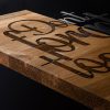 Elegant Decorative Wooden Wall Accessory, 47 x 58 cm | 100% Metal Frame (1.2 mm) & Solid Wood (3 cm) | Stylish Black & Walnut Design for Home Décor