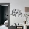 Stylish Black Decorative Metal Wall Accessory, 70 x 46 cm | 100% Metal, 1.2 mm Thickness | Perfect for Modern Home Decor & Office Spaces