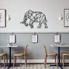 Stylish Black Decorative Metal Wall Accessory, 70 x 46 cm | 100% Metal, 1.2 mm Thickness | Perfect for Modern Home Decor & Office Spaces