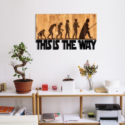 Elegant Decorative Wooden Wall Accessory, Black & Walnut, 58 x 37 cm | 100% Metal Frame (1.2 mm) & Solid Wood (3 cm) | Perfect for Modern Decor