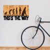 Elegant Decorative Wooden Wall Accessory, Black & Walnut, 58 x 37 cm | 100% Metal Frame (1.2 mm) & Solid Wood (3 cm) | Perfect for Modern Decor