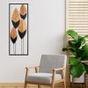 Hand-Painted Decorative Metal Wall Accessory, 32 x 5 x 90 cm | 100% Metal, 0.8 mm Thickness | Unique Art Piece for Home Decor, Vivid Colors & Textures
