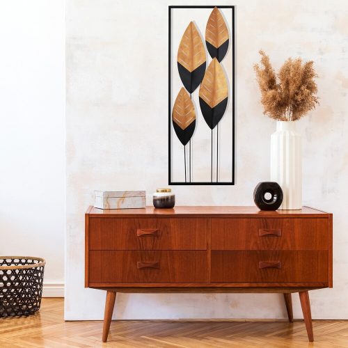 Hand-Painted Decorative Metal Wall Accessory, 32 x 5 x 90 cm | 100% Metal, 0.8 mm Thickness | Unique Art Piece for Home Decor, Vivid Colors & Textures