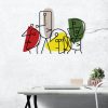 Stylish Decorative Metal Wall Accessory, 71 x 52 cm | Durable 1.20 mm Metal & 3 mm Wood | Perfect for Modern Home Decor & Unique Wall Art