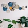 Hand-Painted Decorative Metal Wall Accessory, 90 x 8 x 42 cm | 100% Metal, 0.8 mm Thickness | Unique Color Variations for Stylish Home Decor