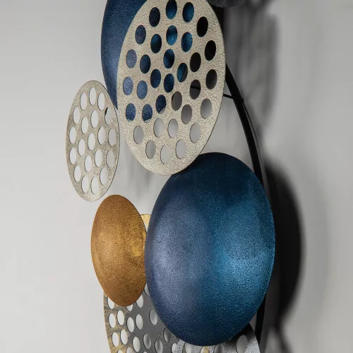 Hand-Painted Decorative Metal Wall Accessory, 90 x 8 x 42 cm | 100% Metal, 0.8 mm Thickness | Unique Color Variations for Stylish Home Decor