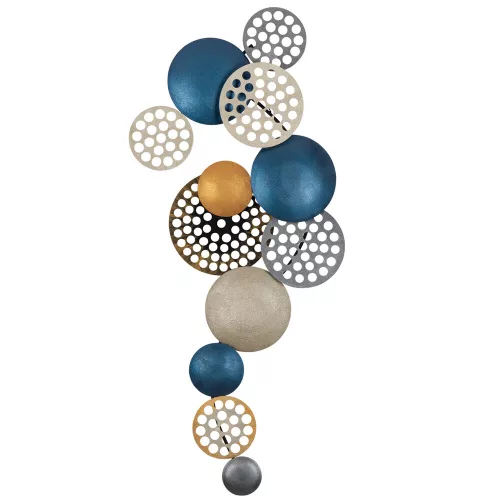 Hand-Painted Decorative Metal Wall Accessory, 90 x 8 x 42 cm | 100% Metal, 0.8 mm Thickness | Unique Color Variations for Stylish Home Decor