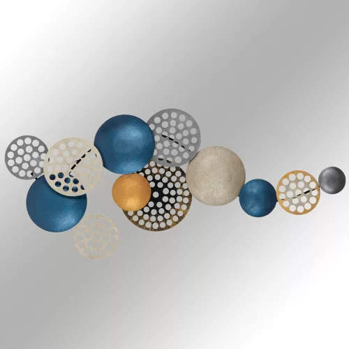 Hand-Painted Decorative Metal Wall Accessory, 90 x 8 x 42 cm | 100% Metal, 0.8 mm Thickness | Unique Color Variations for Stylish Home Decor