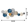 Hand-Painted Decorative Metal Wall Accessory, 90 x 8 x 42 cm | 100% Metal, 0.8 mm Thickness | Unique Color Variations for Stylish Home Decor