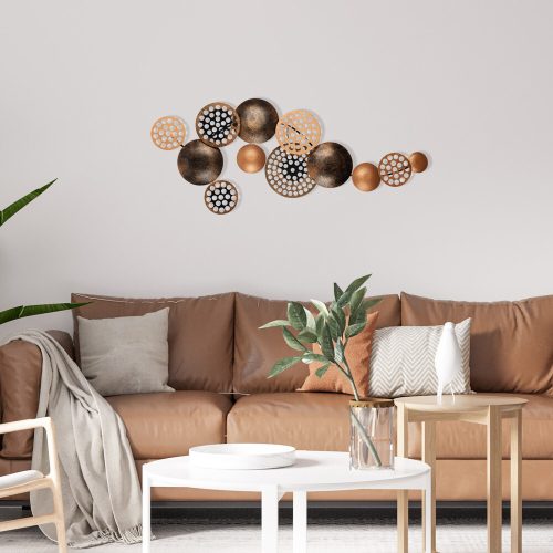 Hand-Painted Decorative Metal Wall Accessory, 90 x 8 x 42 cm | 100% Metal, 0.8 mm Thickness | Unique Color Variations for Stylish Home Decor