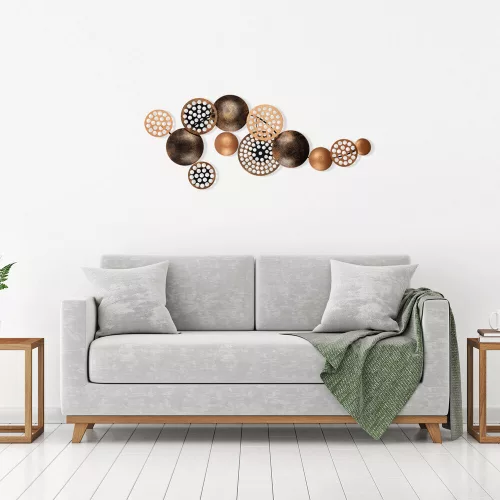 Hand-Painted Decorative Metal Wall Accessory, 90 x 8 x 42 cm | 100% Metal, 0.8 mm Thickness | Unique Color Variations for Stylish Home Decor