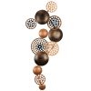 Hand-Painted Decorative Metal Wall Accessory, 90 x 8 x 42 cm | 100% Metal, 0.8 mm Thickness | Unique Color Variations for Stylish Home Decor