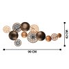 Hand-Painted Decorative Metal Wall Accessory, 90 x 8 x 42 cm | 100% Metal, 0.8 mm Thickness | Unique Color Variations for Stylish Home Decor