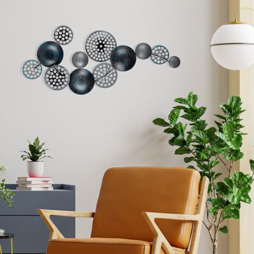 Hand-Painted Decorative Metal Wall Accessory, 90 x 8 x 42 cm | 100% Metal, 0.8 mm Thickness | Unique Color Variations for Stylish Home Decor