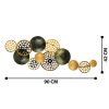 Hand-Painted Decorative Metal Wall Accessory, 90 x 8 x 42 cm | 100% Metal, 0.8 mm Thickness | Unique Color Variations for Stylish Home Decor