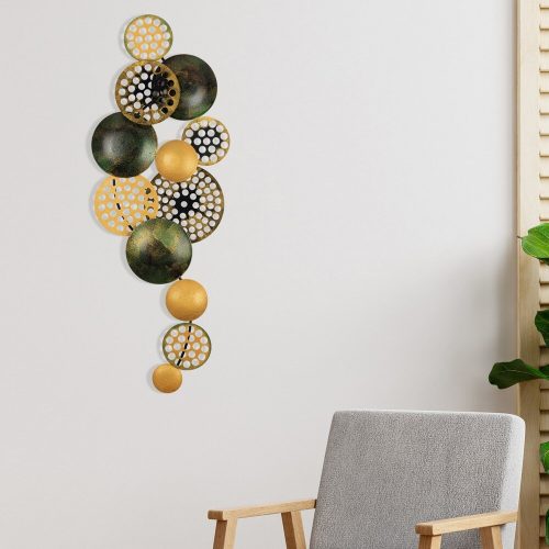Hand-Painted Decorative Metal Wall Accessory, 90 x 8 x 42 cm | 100% Metal, 0.8 mm Thickness | Unique Color Variations for Stylish Home Decor