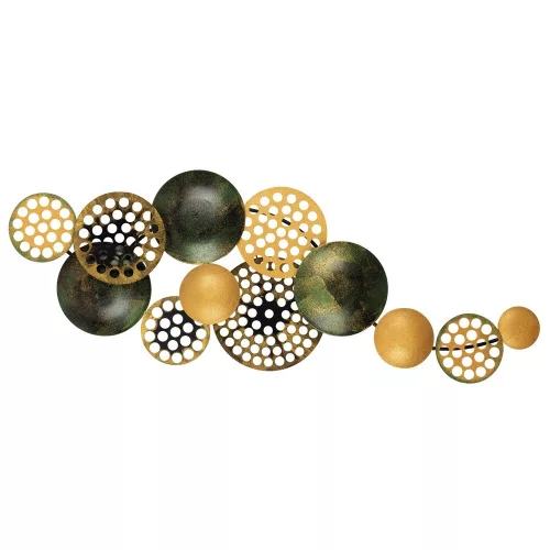 Hand-Painted Decorative Metal Wall Accessory, 90 x 8 x 42 cm | 100% Metal, 0.8 mm Thickness | Unique Color Variations for Stylish Home Decor