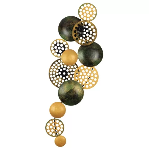 Hand-Painted Decorative Metal Wall Accessory, 90 x 8 x 42 cm | 100% Metal, 0.8 mm Thickness | Unique Color Variations for Stylish Home Decor