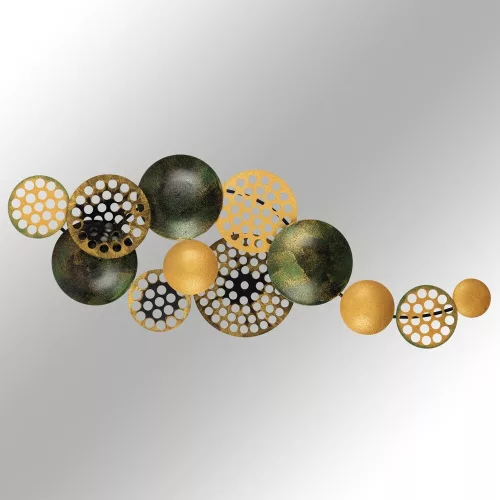 Hand-Painted Decorative Metal Wall Accessory, 90 x 8 x 42 cm | 100% Metal, 0.8 mm Thickness | Unique Color Variations for Stylish Home Decor