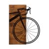 Elegant Decorative Wooden Wall Accessory, 45 x 58 cm | 100% Metal Frame (1.2 mm) & Solid Wood (3 cm) | Stylish Black & Walnut Design for Home Decor