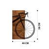 Elegant Decorative Wooden Wall Accessory, 45 x 58 cm | 100% Metal Frame (1.2 mm) & Solid Wood (3 cm) | Stylish Black & Walnut Design for Home Decor