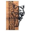Elegant Decorative Wooden Wall Accessory, Black & Walnut, 37 x 57.5 cm | 100% Metal Frame (1.2 mm) & Solid Wood (3 cm) | Perfect for Modern Decor