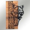 Elegant Decorative Wooden Wall Accessory, Black & Walnut, 37 x 57.5 cm | 100% Metal Frame (1.2 mm) & Solid Wood (3 cm) | Perfect for Modern Decor