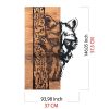 Elegant Decorative Wooden Wall Accessory, Black & Walnut, 37 x 57.5 cm | 100% Metal Frame (1.2 mm) & Solid Wood (3 cm) | Perfect for Modern Decor