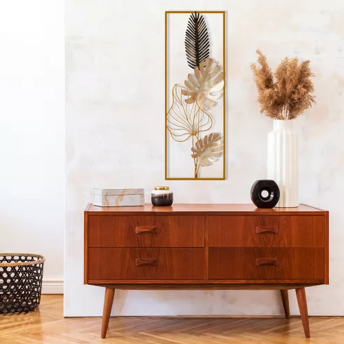 Hand-Painted Decorative Metal Wall Accessory, 32 x 5 x 90 cm | 100% Metal, 0.8 mm Thick | Unique Design, Perfect for Home Decor & Accent Walls