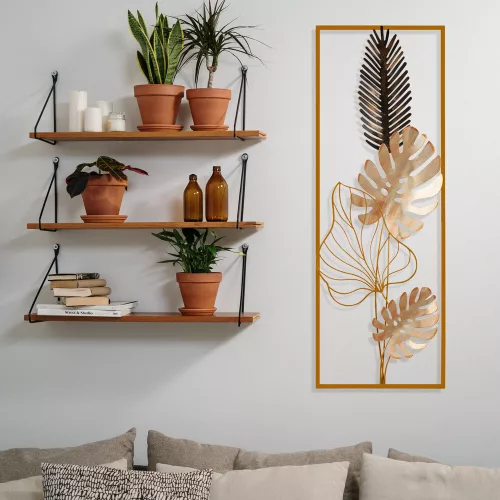 Hand-Painted Decorative Metal Wall Accessory, 32 x 5 x 90 cm | 100% Metal, 0.8 mm Thick | Unique Design, Perfect for Home Decor & Accent Walls