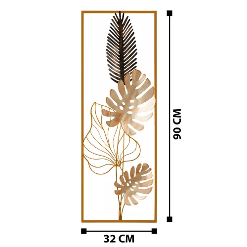Hand-Painted Decorative Metal Wall Accessory, 32 x 5 x 90 cm | 100% Metal, 0.8 mm Thick | Unique Design, Perfect for Home Decor & Accent Walls
