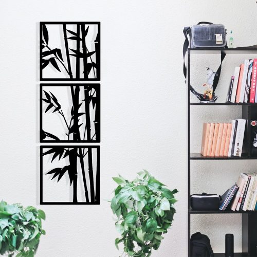 Stylish Black Decorative Metal Wall Accessory, 36 x 110 cm | 100% Metal, 1.2 mm Thickness | Perfect for Modern Home Decor & Unique Wall Art