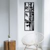 Stylish Black Decorative Metal Wall Accessory, 36 x 110 cm | 100% Metal, 1.2 mm Thickness | Perfect for Modern Home Decor & Unique Wall Art