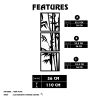 Stylish Black Decorative Metal Wall Accessory, 36 x 110 cm | 100% Metal, 1.2 mm Thickness | Perfect for Modern Home Decor & Unique Wall Art