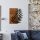 Elegant Decorative Wooden Wall Accessory, 50 x 58 cm | 100% Metal Frame (1.2 mm) & Solid Wood (3 cm) | Stylish Black & Walnut Design for Home Décor