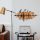 Elegant Decorative Wooden Wall Accessory, 90 x 47 cm | 100% Metal (1.2 mm) & Wooden Frame (3 cm) | Stylish Black & Walnut Design for Modern Spaces