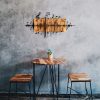 Elegant Decorative Wooden Wall Accessory, 90 x 47 cm | 100% Metal (1.2 mm) & Wooden Frame (3 cm) | Stylish Black & Walnut Design for Modern Spaces