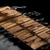 Elegant Decorative Wooden Wall Accessory, 90 x 47 cm | 100% Metal (1.2 mm) & Wooden Frame (3 cm) | Stylish Black & Walnut Design for Modern Spaces