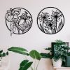 Stylish Black Decorative Metal Wall Accessory, 100 x 50 cm | 100% Metal, 1.2mm Thickness | Perfect for Modern Home Decor & Office Spaces