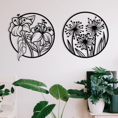 Stylish Black Decorative Metal Wall Accessory, 100 x 50 cm | 100% Metal, 1.2mm Thickness | Perfect for Modern Home Decor & Office Spaces