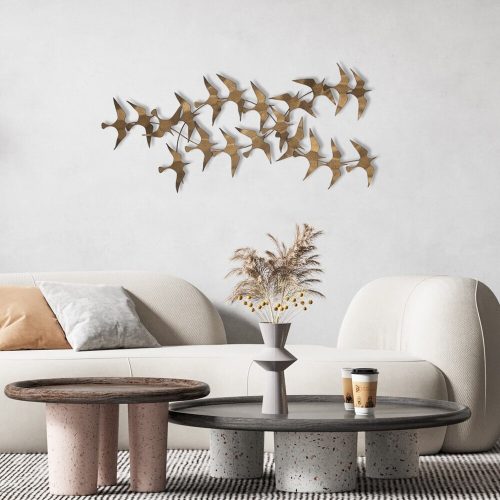 Hand-Painted Decorative Metal Wall Accessory, 112 x 11 x 50 cm | 100% Metal, 0.8 mm Thick | Unique Art Piece for Home Decor, Vivid Colors & Textures