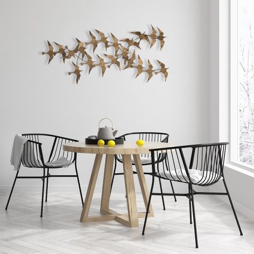 Hand-Painted Decorative Metal Wall Accessory, 112 x 11 x 50 cm | 100% Metal, 0.8 mm Thick | Unique Art Piece for Home Decor, Vivid Colors & Textures