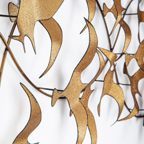 Hand-Painted Decorative Metal Wall Accessory, 112 x 11 x 50 cm | 100% Metal, 0.8 mm Thick | Unique Art Piece for Home Decor, Vivid Colors & Textures