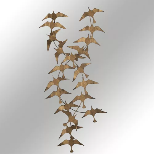 Hand-Painted Decorative Metal Wall Accessory, 112 x 11 x 50 cm | 100% Metal, 0.8 mm Thick | Unique Art Piece for Home Decor, Vivid Colors & Textures