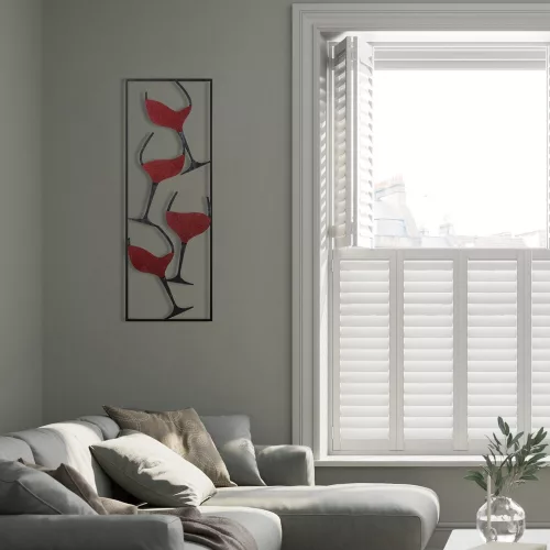 Hand-Painted Decorative Metal Accessory, 32 x 5 x 90 cm | 100% Metal, 0.8 mm Thickness | Unique Color Variations for Stylish Home Décor