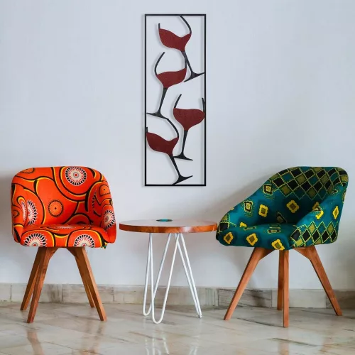 Hand-Painted Decorative Metal Accessory, 32 x 5 x 90 cm | 100% Metal, 0.8 mm Thickness | Unique Color Variations for Stylish Home Décor