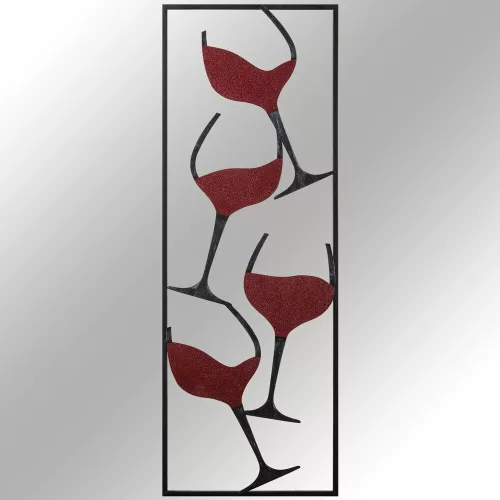 Hand-Painted Decorative Metal Accessory, 32 x 5 x 90 cm | 100% Metal, 0.8 mm Thickness | Unique Color Variations for Stylish Home Décor