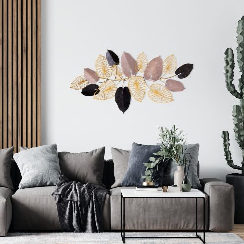 Handmade Decorative Metal Wall Accessory, 120 x 7 x 61 cm | 100% Metal, 0.8 mm Thickness | Unique Hand-Painted Design, Perfect for Home Decor.