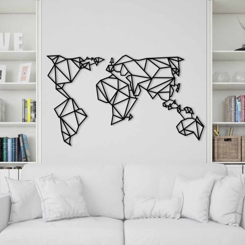 Stylish Black Decorative Metal Wall Accessory, 140 x 80 cm | 100% Metal, 1.2mm Thickness | Perfect for Modern Home Decor & Art Display